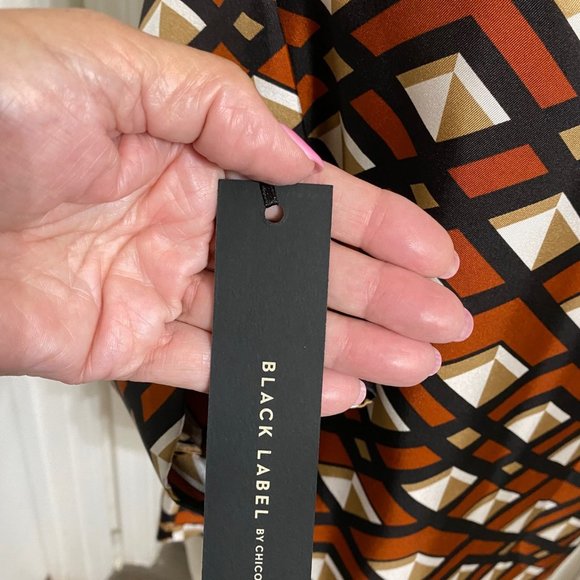 00 NWT Chico's Black Label 100% Silk Top - Picture 5 of 7